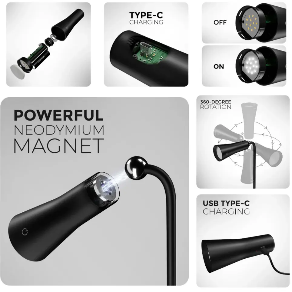 5 4 In 1 Magnetic Lamp